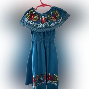 Mexican embroidery dress girls size 6